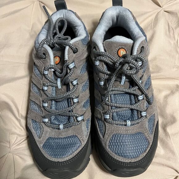 Merrell Shoes - Gray and Blue Hiking Shoes